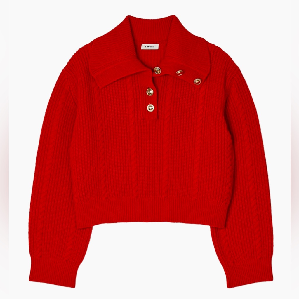 Sandro Buttoned Neck
